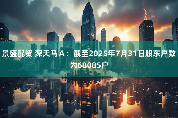 景盛配资 深天马Ａ：截至2025年7月31日股东户数为68085户
