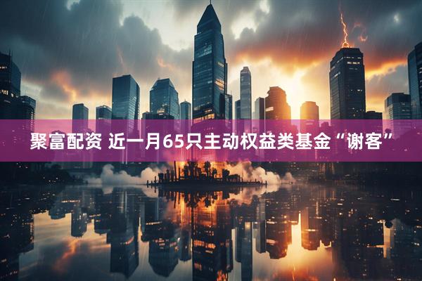 聚富配资 近一月65只主动权益类基金“谢客”
