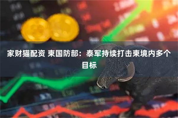 家财猫配资 柬国防部：泰军持续打击柬境内多个目标