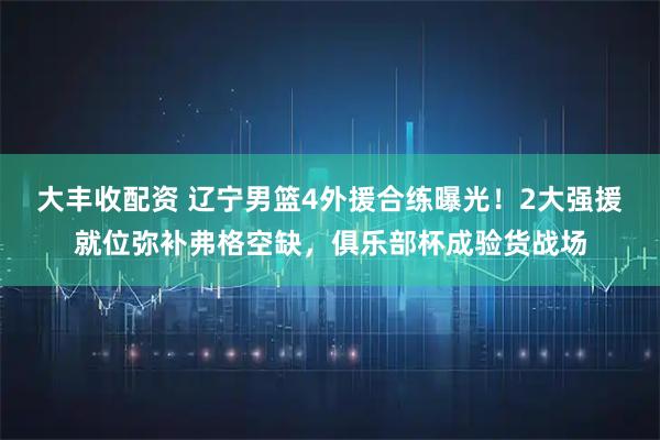 大丰收配资 辽宁男篮4外援合练曝光！2大强援就位弥补弗格空缺，俱乐部杯成验货战场